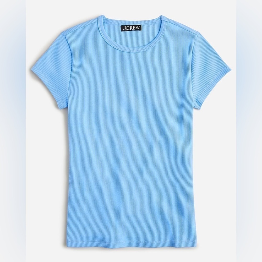 J Crew Vintage rib fitted cap-sleeve T-shirt Item BQ888
